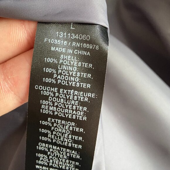 NWOT Collusion Charcoal Gray Unisex Hooded Nylon Puffer Jacket - Picture 5 of 7